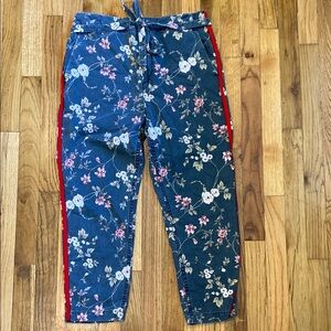 Sundry Blue and Red Relaxed Fit Jeans